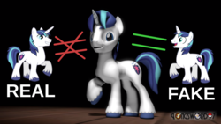 Size: 1191x670 | Tagged: safe, shining armor, pony, g4, 3d, comparison, source filmmaker, vector