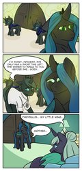 Size: 619x1290 | Tagged: safe, artist:ruthawesome19, queen chrysalis, changeling, g4, comic, dialogue, female, mother and daughter