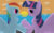 Size: 1920x1200 | Tagged: safe, artist:ghost3641, rainbow dash, twilight sparkle, alicorn, pegasus, pony, g4, blushing, chest fluff, ear fluff, female, holding hooves, lesbian, looking at each other, ship:twidash, shipping, sunset, twilight sparkle (alicorn)