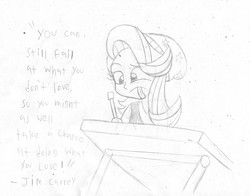 Size: 3240x2538 | Tagged: safe, artist:iampancakes, starlight glimmer, human, equestria girls, equestria girls specials, g4, mirror magic, beanie, clothes, drawing, drawing tablet, female, hat, high res, jim carrey, sketch, solo, tongue out, traditional art