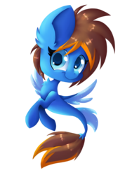 Size: 900x1200 | Tagged: safe, artist:blazemizu, oc, oc only, merpony, pegasus, pony, seapony (g4), cute, female, simple background, solo, transparent background