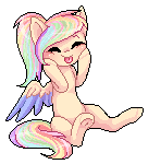 Size: 136x150 | Tagged: safe, artist:doekitty, oc, oc only, oc:skye, pegasus, pony, animated, female, gif, mare, pixel art, simple background, solo, tongue out, transparent background