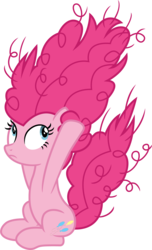 Size: 1204x1978 | Tagged: safe, artist:davidsfire, pinkie pie, earth pony, pony, g4, honest apple, the mane attraction, female, messy mane, simple background, solo, transparent background, vector