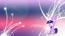 Size: 1920x1080 | Tagged: safe, artist:kishmond, artist:unfiltered-n, edit, twilight sparkle, pony, g4, abstract background, bipedal, female, filly, filly twilight sparkle, solo, wallpaper, wallpaper edit, younger