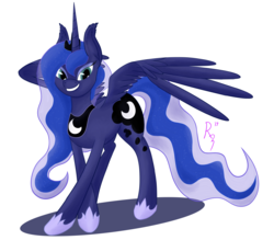 Size: 8000x7000 | Tagged: safe, artist:rei_zero, princess luna, pony, g4, absurd resolution, female, simple background, solo, standing, white background