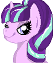 Size: 110x126 | Tagged: safe, artist:spooky-kitteh, starlight glimmer, pony, g4, animated, blinking, female, gif, pixel art, simple background, solo, transparent background