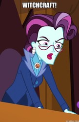 Size: 600x928 | Tagged: safe, edit, edited screencap, screencap, principal abacus cinch, equestria girls, g4, my little pony equestria girls: friendship games, frollo, glasses, image macro, meme, the hunchback of notre dame