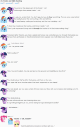 Size: 847x1341 | Tagged: safe, artist:dziadek1990, fluttershy, pinkie pie, rainbow dash, twilight sparkle, oc, oc:skullfuck doombringer, bear, g4, conversation, description is relevant, dialogue, dungeons and dragons, emote story, emote story:ponies and d&d, emotes, reddit, rpg, slice of life, tabletop, tabletop game, text