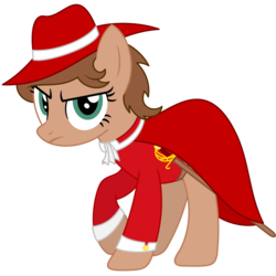 Size: 1024x1024 | Tagged: safe, alternate version, artist:peternators, oc, oc only, oc:hera amore, oc:heroic armour, pony, unicorn, cape, clothes, eyelashes, female, hat, mare, red mage, rule 63, simple background, solo, sword, transparent background, weapon