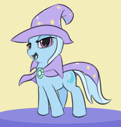 Size: 839x882 | Tagged: safe, artist:treekickerdraws, trixie, pony, g4, clothes, digital art, female, looking at you, mare, simple background, solo