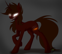 Size: 1823x1593 | Tagged: safe, artist:stormer, oc, oc only, pony, unicorn, glowing eyes, simple background, solo