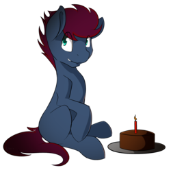 Size: 1656x1640 | Tagged: safe, artist:beardie, oc, oc only, oc:punch sideiron, pony, birthday, candle, patreon reward, simple background, transparent background