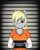 Size: 1416x1764 | Tagged: safe, artist:androgynousgarbage, derpy hooves, anthro, g4, clothes, female, jail, mugshot, prison outfit, prisoner, solo