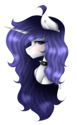 Size: 1033x1681 | Tagged: safe, artist:mauuwde, oc, oc only, oc:chrysalis galaxy, alicorn, pony, bust, female, mare, portrait, simple background, solo, transparent background