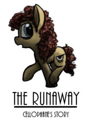 Size: 372x496 | Tagged: safe, artist:thebathwaterhero, oc, oc only, oc:cellophane, pony, cover art, simple background, transparent background