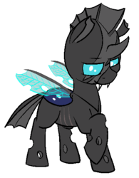 Size: 402x516 | Tagged: safe, artist:thebathwaterhero, oc, oc only, oc:buddy, changeling, changeling oc, cyoa, simple background, solo, transparent background