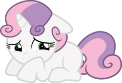 Size: 4500x3069 | Tagged: safe, artist:slb94, sweetie belle, pony, unicorn, g4, sisterhooves social, cute, diasweetes, female, filly, floppy ears, foal, kitty belle, looking away, sad, sadorable, simple background, solo, transparent background, vector