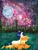 Size: 1932x2576 | Tagged: safe, artist:pepperscratch, applejack, oc, oc:constance everheart, pony, g4, canon x oc, everjack, female, forest, male, moon, night, shipping, sky, straight