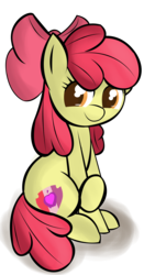 Size: 1523x2909 | Tagged: safe, artist:skyflys, apple bloom, earth pony, pony, g4, adorabloom, apple bloom's bow, bow, colored pupils, crossed hooves, cute, female, filly, hair bow, looking at you, shy, simple background, sitting, solo, transparent background