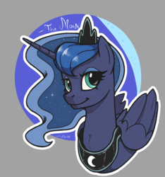 Size: 2620x2800 | Tagged: safe, artist:silverhopexiii, princess luna, alicorn, pony, g4, bust, female, high res, mare, solo
