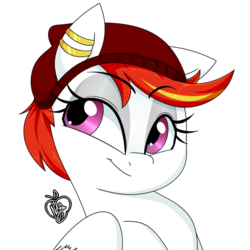 Size: 700x700 | Tagged: safe, artist:notenoughapples, oc, oc only, oc:sunny flare, pony, commission, female, mare, simple background, solo, transparent background