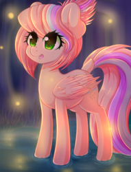 Size: 2400x3134 | Tagged: safe, artist:fluffymaiden, oc, oc only, oc:sweet skies, firefly (insect), pegasus, pony, female, high res, mare, solo