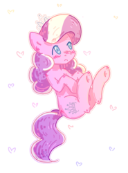 Size: 724x978 | Tagged: safe, artist:pony-ellie-stuart, diamond tiara, earth pony, pony, g4, blushing, female, filly, heart, simple background, solo, transparent background