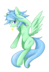 Size: 1377x2039 | Tagged: safe, artist:azurepicker, oc, oc only, pegasus, pony, blushing, looking at you, simple background, solo, transparent background