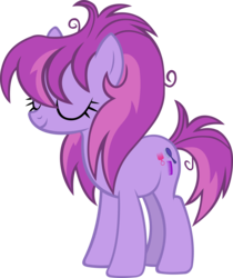 Size: 4592x5458 | Tagged: safe, artist:ironm17, glitter spritz, earth pony, pony, g4, honest apple, absurd resolution, eyes closed, female, mare, messy mane, simple background, smiling, solo, transparent background, vector