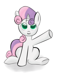 Size: 1831x2486 | Tagged: safe, artist:skyflys, sweetie belle, pony, g4, colored pupils, cute, female, filly, solo, waving