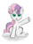 Size: 1831x2486 | Tagged: safe, artist:skyflys, sweetie belle, pony, g4, colored pupils, cute, female, filly, solo, waving