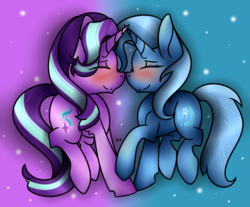 Size: 845x700 | Tagged: safe, artist:cookiecrumbsishere, starlight glimmer, trixie, pony, g4, female, lesbian, ship:startrix, shipping