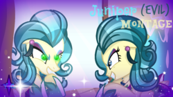 Size: 1280x718 | Tagged: safe, artist:yaycelestia0331, juniper montage, pony, equestria girls, equestria girls specials, g4, equestria girls ponified, evil smile, green eyes, grin, juniper monstar, mirror, ponified, smiling