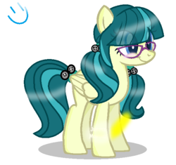 Size: 592x556 | Tagged: safe, artist:beanbases, artist:catface20, juniper montage, pegasus, pony, equestria girls, g4, spoiler:eqg specials, base used, cute, equestria girls ponified, female, glasses, ponified, simple background, smiling, solo, white background