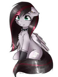 Size: 1341x1769 | Tagged: safe, artist:kourma, oc, oc only, oc:whisper quill, pegasus, pony, cute, simple background, solo, transparent background
