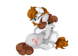 Size: 3509x2550 | Tagged: safe, artist:pridark, oc, oc only, oc:dreamer, oc:tranquil shade, earth pony, pony, commission, cute, female, high res, hug, male, mare, mother and son, one eye closed, simple background, smiling, stallion, transparent background