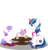 Size: 1024x1060 | Tagged: safe, artist:askshalua, princess flurry heart, shining armor, alicorn, pony, unicorn, g4, best dad ever, cup, cupcake, cute, duo, empty eyes, equestria's best father, eyes closed, father and daughter, female, filly, flurrybetes, food, happy, levitation, like father like daughter, like parent like child, magic, male, older, older flurry heart, open mouth, shining adorable, simple background, sitting, smiling, stallion, table, tea party, teacup, teapot, telekinesis, transparent background