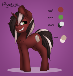 Size: 2308x2408 | Tagged: safe, oc, oc only, oc:phantom, pony, high res, red and black oc, reference sheet