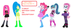 Size: 1644x609 | Tagged: safe, artist:antieyankie, pinkie pie, sonata dusk, violet blurr, oc, equestria girls, g4