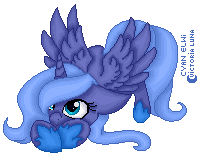 Size: 205x155 | Tagged: safe, artist:victoria-luna, princess luna, alicorn, pony, g4, animated, blinking, female, filly, gif, simple background, solo, transparent background, woona, younger