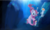 Size: 2000x1200 | Tagged: safe, artist:chopsticks, pinkie pie, jellyfish, seapony (g4), g4, my little pony: the movie, bioluminescent, bubble, crying, cute, cutie mark, female, glowing, lonely, mare, ocean, pinkamena diane pie, sad, sadorable, seaponified, seapony pinkamena, seapony pinkie pie, solo, species swap, text, underwater