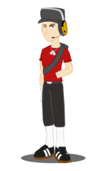 Size: 1800x2944 | Tagged: safe, artist:trungtranhaitrung, equestria girls, g4, crossover, equestria girls-ified, male, scout (tf2), simple background, solo, team fortress 2, transparent background