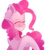 Size: 2162x2395 | Tagged: safe, artist:erinartista, pinkie pie, earth pony, pony, g4, bandaid, bandaid on nose, chest fluff, eyes closed, female, high res, mare, simple background, smiling, solo, transparent background