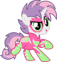 Size: 4893x5334 | Tagged: safe, artist:jhayarr23, sweetie belle, pony, unicorn, g4, the show stoppers, absurd resolution, clothes, female, looking at you, raised hoof, show accurate, show stopper outfits, simple background, smiling, solo, transparent background, vector