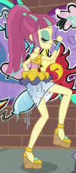 Size: 364x826 | Tagged: safe, screencap, sour sweet, sunny flare, equestria girls, equestria girls specials, g4, my little pony equestria girls: dance magic, clothes, cropped, dancing, disco dress, eyes closed, female, shoes, solo focus