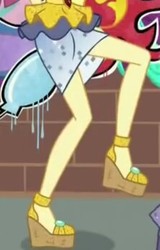Size: 222x347 | Tagged: safe, screencap, sour sweet, equestria girls, equestria girls specials, g4, my little pony equestria girls: dance magic, clothes, cropped, disco dress, female, legs, pictures of legs, shoes, solo focus