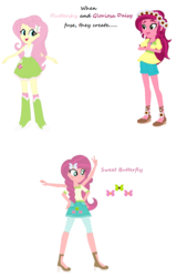 Size: 888x1312 | Tagged: safe, artist:joystick12, fluttershy, gloriosa daisy, equestria girls, g4, four arms, fusion, multiple arms