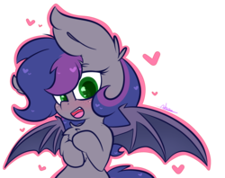 Size: 2216x1752 | Tagged: safe, artist:ashee, oc, oc only, oc:midnight melody, bat pony, pony, blushing, fangs, freckles, solo