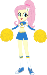 Size: 367x581 | Tagged: safe, artist:selenaede, artist:wolf, fluttershy, equestria girls, g4, alternate hairstyle, base used, cheerleader, cheerleader outfit, clothes, converse, cute, pom pom, ponytail, shoes, skirt, sneakers, socks