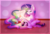 Size: 3500x2400 | Tagged: safe, artist:spirit-dude, princess celestia, twilight sparkle, alicorn, pony, g4, amused, duo, ethereal mane, ethereal tail, eyes closed, female, flowing mane, flowing tail, high res, jewelry, mare, momlestia, motherly, multicolored mane, necklace, pillow, playful, reaching, ship:twilestia, shipping, smiling, spread wings, twilight sparkle (alicorn)